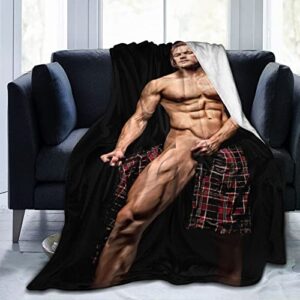 sam heughan ultra-soft micro fleece throw blanket warm comfortable versatile blanket for sofa and travel