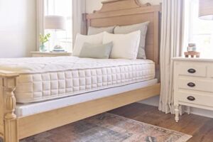 naturepedic chorus organic mattress, medium firm mattress for universal comfort, encased coil layers, queen