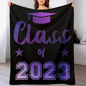 graduation blankets gifts, 50"x60" class of 2023 blanket throw, soft lightweight cozy graduate fleece flannel bed sofa plush for her daughter granddaughter sister