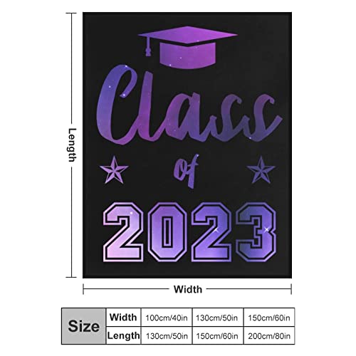 Graduation Blankets Gifts, 50"x60" Class of 2023 Blanket Throw, Soft Lightweight Cozy Graduate Fleece Flannel Bed Sofa Plush for Her Daughter Granddaughter Sister