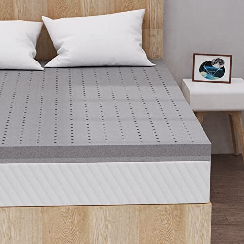 Maxzzz 3 Inch Mattress Topper Twin Size, Firm Bamboo Memory Foam Cooling Bed Mattress Topper, Ventilated Mattress Pad CertiPUR-US Certified Plush
