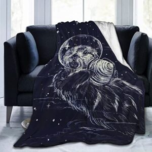 sea otters blanket comfort warm sea otters throw blanket soft fleece blankets for home bed sofa (sea otters, 50"x40")