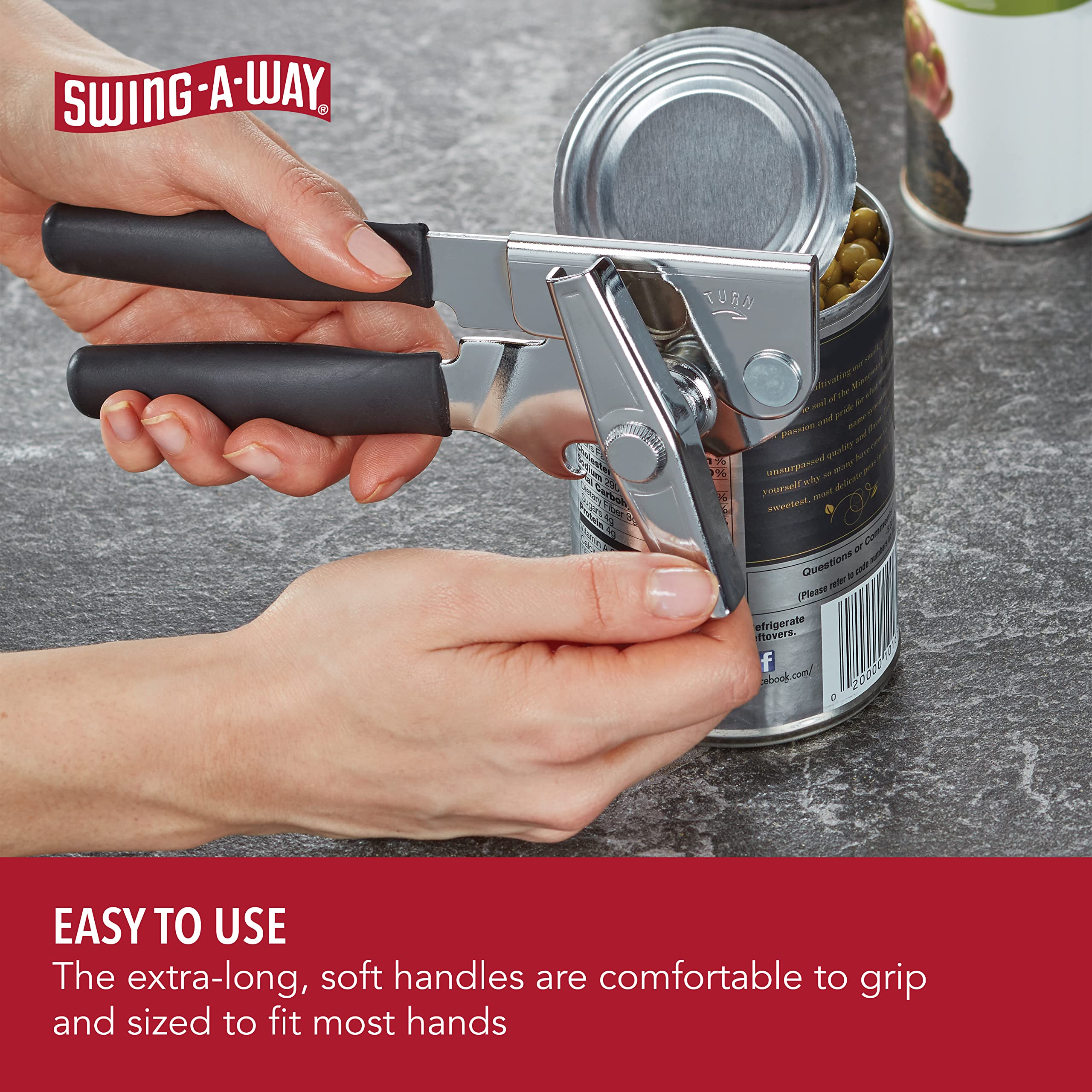 Swing-A-Way Portable Can Opener, Black 7-Inch