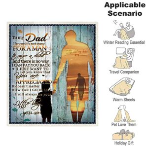 Dad Gifts Fathers Day Birthday Gifts from Son Throw Blanket,Gifts for Dad,Soft Fluffy Sherpa Warm Throw Blankets for Bed, Office and Couch