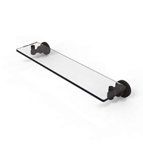 allied brass ws-1/22 washing square collection 22 inch vanity beveled edges glass shelf, oil rubbed bronze