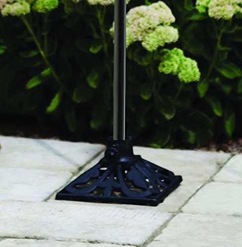 TIKI Brand Cast Iron Torch Stand, Black, 9.1L x 9.1W x 4.8H -Inches, 1312322