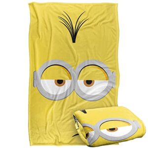 minions blanket, 36"x58", kevin face silky touch super soft throw blanket