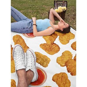 Chicken Nuggets Blanket Soft Fleece Flannel Throw Blanket Funny Gifts for Baby Micro Lightweight Warm Cozy for Bed Couch Living Room All Season (XS 40"x30" INCH for Pets/Dogs/Cats)