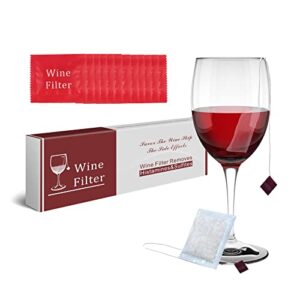 Wine Sulfite Filter To Remove Sulfite And Histamine, Eliminate Headaches, Reduce Wine Allergies(12 Pack)