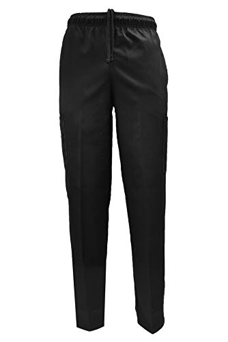 Natural Uniforms Classic Chef Cargo Pants (Black 3-Pack, Large)
