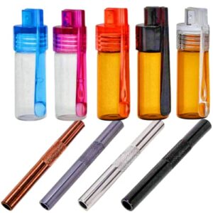reusable drinking straws aluminum alloy straw aluminum alloy environment-friendly short straw portable dispenser vial （9 pack）
