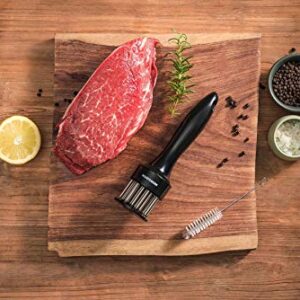 KUCCOON Meat Tenderizer Tool Stainless Steel Needle Ultra Sharp 24 Blades Tenderizer Tool for Tenderizing Beef Chicken Steak Veal Pork