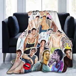 blanket jacob elordi soft and comfortable warm fleece blanket for sofa, office bed car camp couch cozy plush throw blankets beach blankets