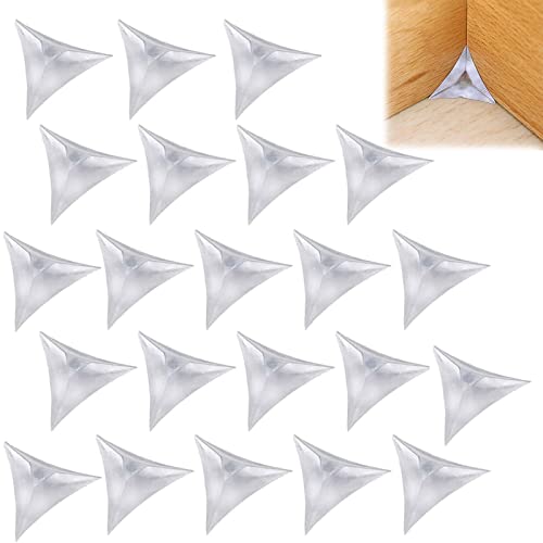 100Pcs Stair Dust Corners for Wooden Steps, Decorative Stair Dust Corners, Dust Corners for Stair Steps, Desk Corners, Wall Corners, Drawers, Cabinets, Cupboards and All Other Dead Edges