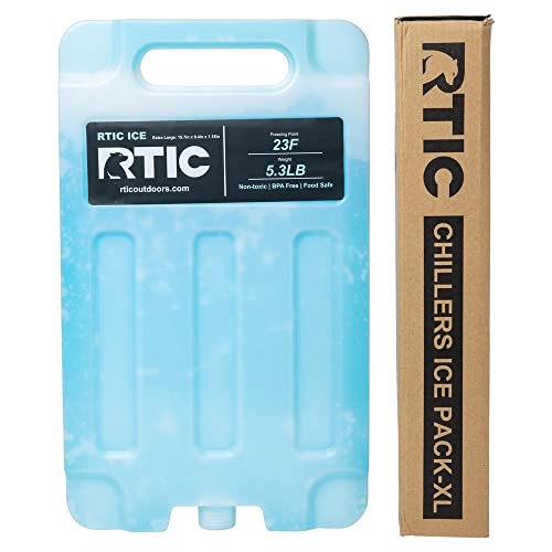 RTIC Refreezable Reusable Cooler Ice Packs Cold Ice Chest Pack Long-Lasting with Break-Resistant Design, for Food and Drink, Perfect for Travel and Storage, Small (2 Pack)