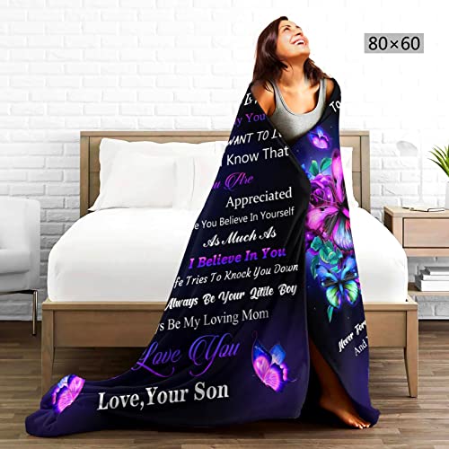 Gifts for Mom Blanket Mothers Day Throw Blankets Super Soft Warm Birthday Gifts for Mom Women from Daughter Son 50"X40"