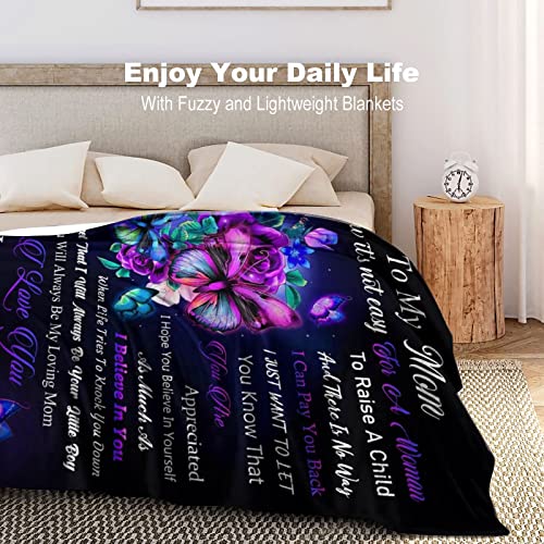 Gifts for Mom Blanket Mothers Day Throw Blankets Super Soft Warm Birthday Gifts for Mom Women from Daughter Son 50"X40"