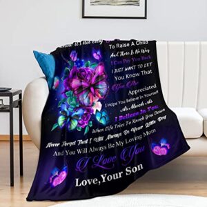 Gifts for Mom Blanket Mothers Day Throw Blankets Super Soft Warm Birthday Gifts for Mom Women from Daughter Son 50"X40"