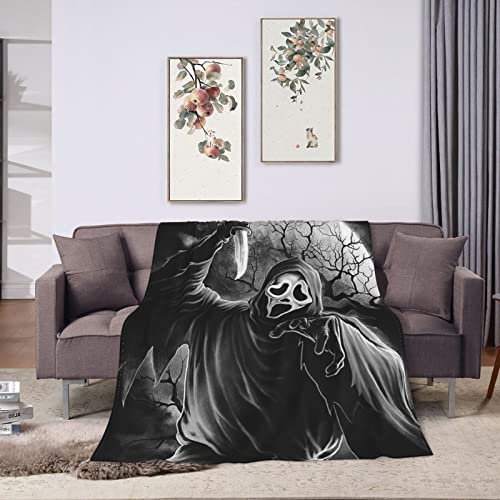 Halloween Horror Movie Blanket,Ultra-Soft Throw Blanket Air Conditioner Sofa Warm Blanket,Micro Fleece Light Weight Blanket50 x40