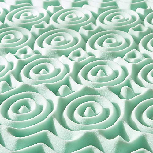 Mellow 1.5 Inch 5-Zone Memory Foam Mattress Topper, Calming Aloe Infusion, Full