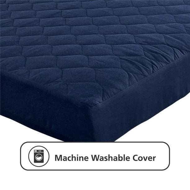 Value 6 Inch Thermobonded Polyester Filled Quilted Top Bunk Bed Mattress, Navy, LB531 (Full)