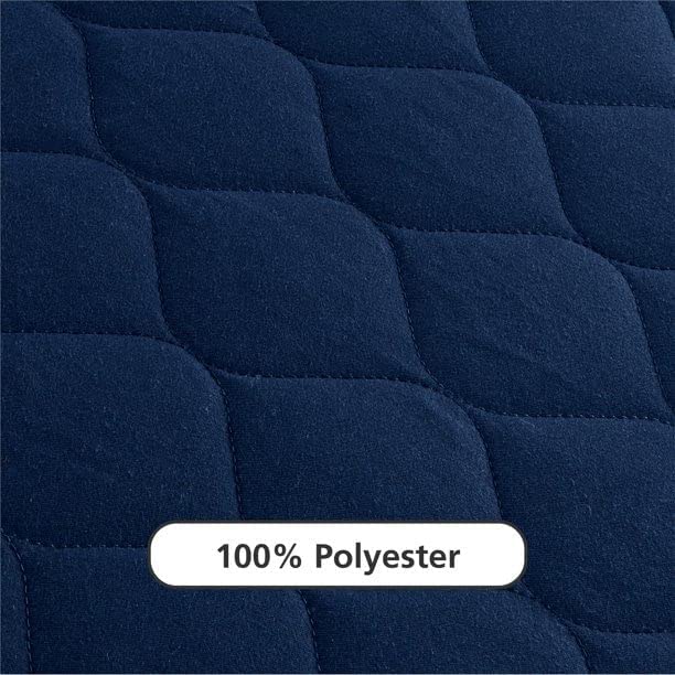 Value 6 Inch Thermobonded Polyester Filled Quilted Top Bunk Bed Mattress, Navy, LB531 (Full)