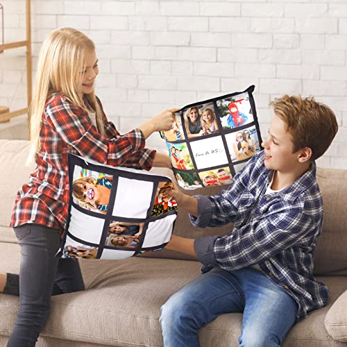 Sublimation Flannel Blank 60"x50" Blanket & 2 PCS Pillows Square Throw Pillow Cases Cushion Cover 18" x 18" for Heat Press,Custom Personalised Sublimation Photo Family Lover Baby Printed Blanket Throw