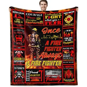 firefighter gifts for men, fire department gifts, fire fighter gifts for adults, firefighter birthday party decorations, fireman gifts for men firefighter fathers day blanket 60x50 inch