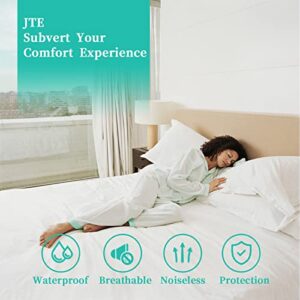 JTE Mattress Topper Twin Size Extra Thick Waterproof Mattress Pad Cover Pillow top Cooling Mattress Topper with 8-21 Inch Deep Pocket