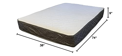 Greaton 9 Inch Twin Hybrid Innerspring Cooling Mattress in a Box Pressure Relieving and Motion Isolating, Black