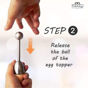 NobleEgg Egg Topper Opener Cracker Tool | Easily Cut and Remove the Top of Soft-Boiled Eggs