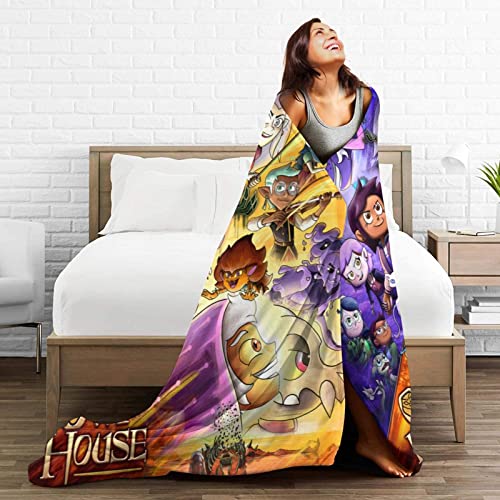 atgzfdr The Owl Anime House Blanket Throw Blankets Ultra Soft Flannel Lightweight Throws for Couch, Bed,All Seasons Use 60"x50"