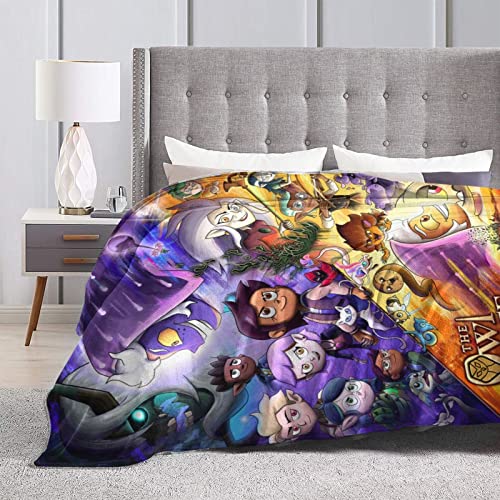 atgzfdr The Owl Anime House Blanket Throw Blankets Ultra Soft Flannel Lightweight Throws for Couch, Bed,All Seasons Use 60"x50"