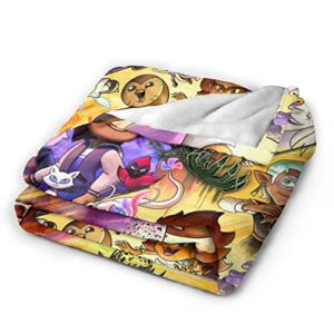 atgzfdr The Owl Anime House Blanket Throw Blankets Ultra Soft Flannel Lightweight Throws for Couch, Bed,All Seasons Use 60"x50"