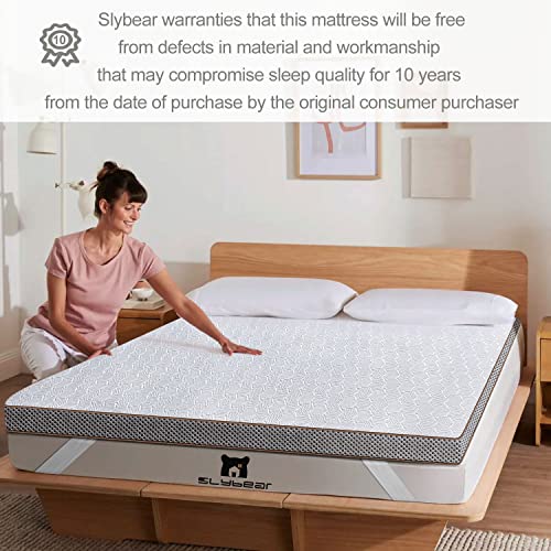 Slybear 3 Inch Memory Foam Mattress Topper Queen - Cooling Gel Mattress Topper for Queen Size Bed with Non-Slip Removable Cover, Pressure Relief Ventilated Mattress Pad for Back Shoulder Pain