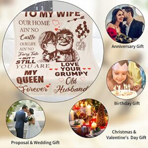 Leo IRis Gifts for Wife to My Wife Plush Blanket Weeding Anniversary Birthday Gift for Her Best Wife Gifts from Husband Romantic I Love You for Wife 60x80