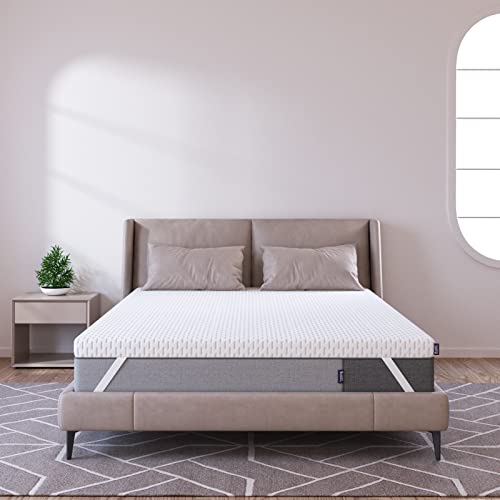 BedStory 3 Inch Memory Foam Mattress Topper Queen Size, Firm Mattress Topper with Removable Cover, High-Density Gel Infused Bed Topper for Pressure Relieving, CertiPUR-US Certified