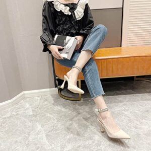 Breathable High Casual Women's Pointed Heels Lace Up Toe Fashion Sandals Women's Sandals Womens Knee High Boots Wide Calf Chunky Heel Boots (Khaki, 8)