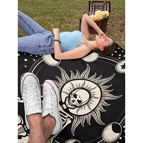 Skull Skeleton Tarot Constellation Star and Moon Throw Blankets Super Soft Fluffy Comfortable Flannel Fleece Cozy Plush Blanket for Couch Bed Travel Gifts 40“x30 XSmall for Pets