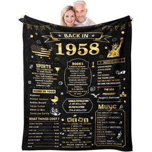 neuturs 65th birthday gifts for women, 65th birthday gifts for men, 65th birthday decorations for women men, 65 birthday gifts for women, 65 year old birthday gifts for women throw blanket 60"x50"