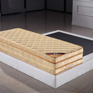 wjh tri-folding mattress, thicken tatami floor mat washable reversible sleeping pad protector-golden 100x200x5cm(39x79x2inch)