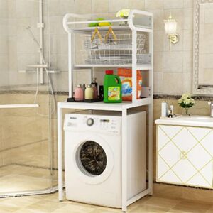 bkgdo washer storage frames floor standing punch free suitable for over toilet,storage rack above the washinghine in the bathroom,balcony,laundry cabinet,3-layer drum washinghine rack/184cm/184cm