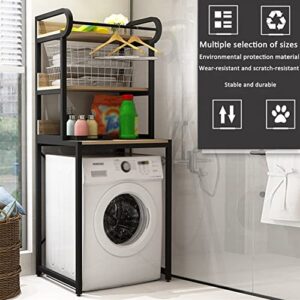 BKGDO Washer Storage Frames Floor Standing Punch Free Suitable for Over Toilet,Storage Rack Above The Washinghine in The Bathroom,Balcony,Laundry Cabinet,3-Layer Drum Washinghine Rack/184Cm/184Cm