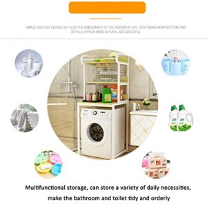 BKGDO Washer Storage Frames Floor Standing Punch Free Suitable for Over Toilet,Storage Rack Above The Washinghine in The Bathroom,Balcony,Laundry Cabinet,3-Layer Drum Washinghine Rack/184Cm/184Cm