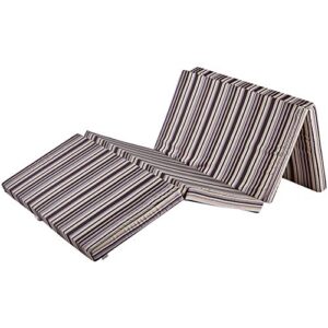 wjh four fold tatami floor mat, mattress pad, foldable breathable single reversible thick memory foam sleeping pad dorm-a 120x190x5cm(47x75x2inch)