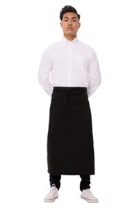 chef works unisex adult two pocket bistro apron apparel accessories, black, one size us