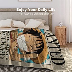 Anime Blanket 60" x 50" Flannel Fleece Throw Blankets Super Soft Cozy Warm Plush Bedding for Travel Bed Sofa Beach