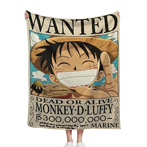 Anime Blanket 60" x 50" Flannel Fleece Throw Blankets Super Soft Cozy Warm Plush Bedding for Travel Bed Sofa Beach