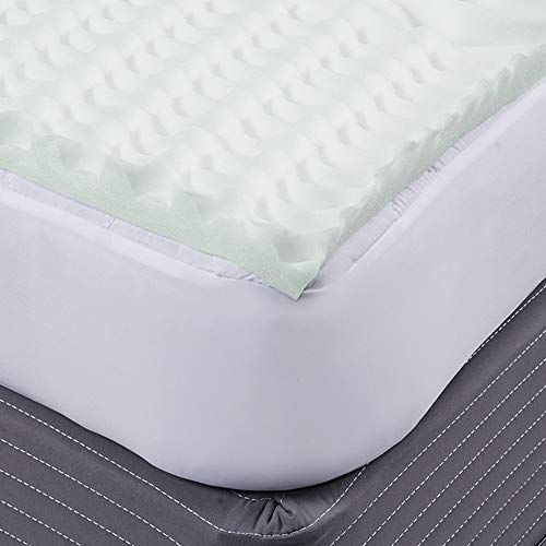 Dawn College Dorm Mattress Topper | Twin XL Egg Crate Foam | Supportive, Quality Sleep, Hypoallergenic, Cooling | Made in USA | CertiPUR