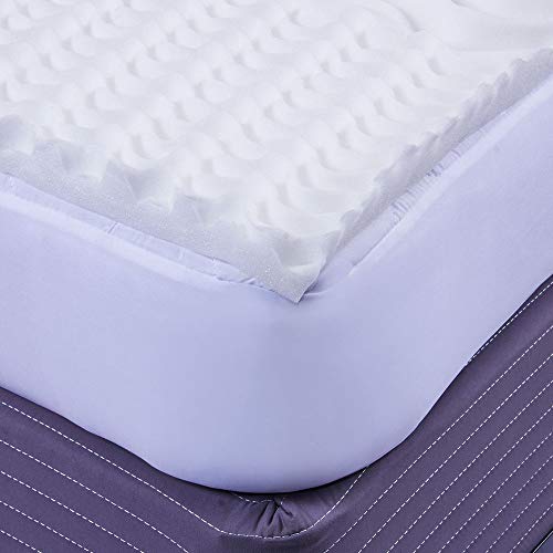 Dawn College Dorm Mattress Topper | Twin XL Egg Crate Foam | Supportive, Quality Sleep, Hypoallergenic, Cooling | Made in USA | CertiPUR